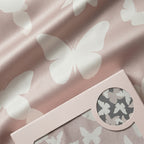Draped Butterfly Faux Silk Pillowcase Set