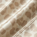 Champagne Leopard Print Satin Pillowcase with Draped Accent and Gift Box