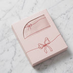 Blush Pink Ribbon Bow Satin Pillowcase & Gift Box Set