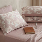 Draped Butterfly Faux Silk Pillowcase Set
