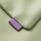 Soft Sage Green Satin Pillowcase with Draped Accent and Gift Box