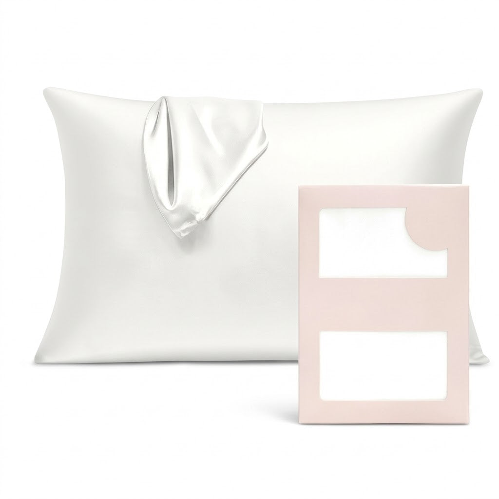 Draped Scarf Silk Pillowcase in Gift Box