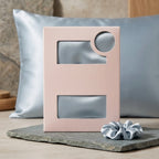 Icy Blue Satin Pillowcase with Elegant Draped Detail and Designer Gift Box